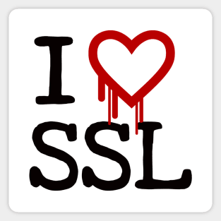 I Love SSL - Heart Bleed Bug Shirt Sticker